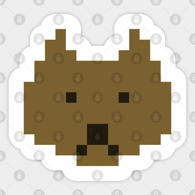 Pixel Canine Sticker by wanungara